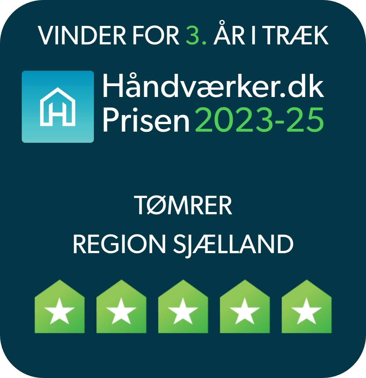 Bedst anbefalede tømrer i Region Sjælland 2025
